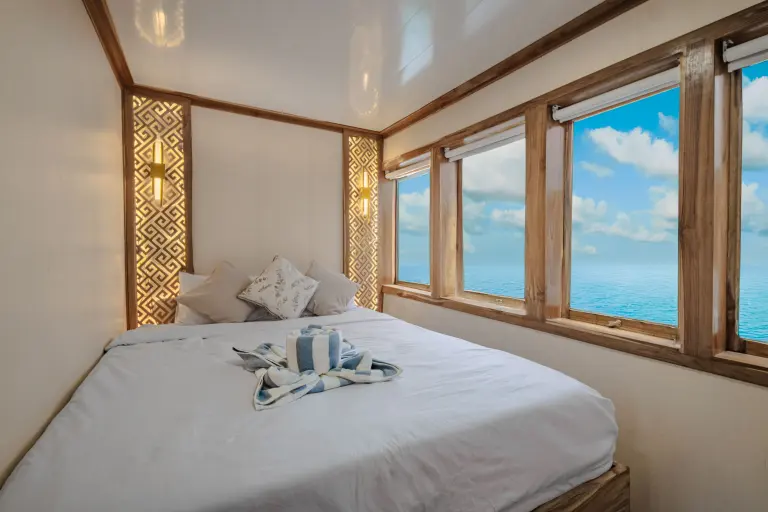Kamar Deluxe Cabin, ber-AC, kamar mandi dalam, 2 tamu di Kapal Ahsana